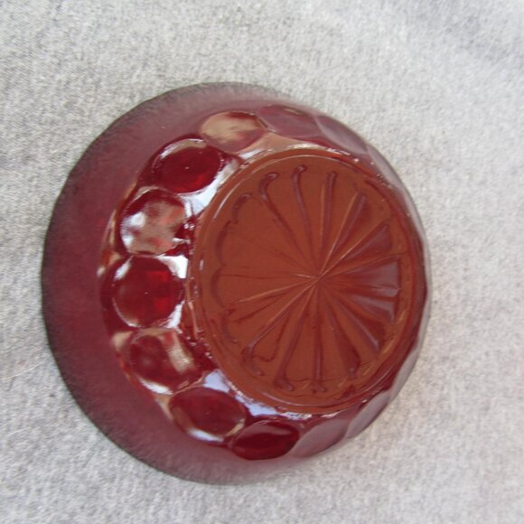 ruby red depression glass 8 oz bowls anchor hocking set of 4 (W3268) - Picture 7 of 11